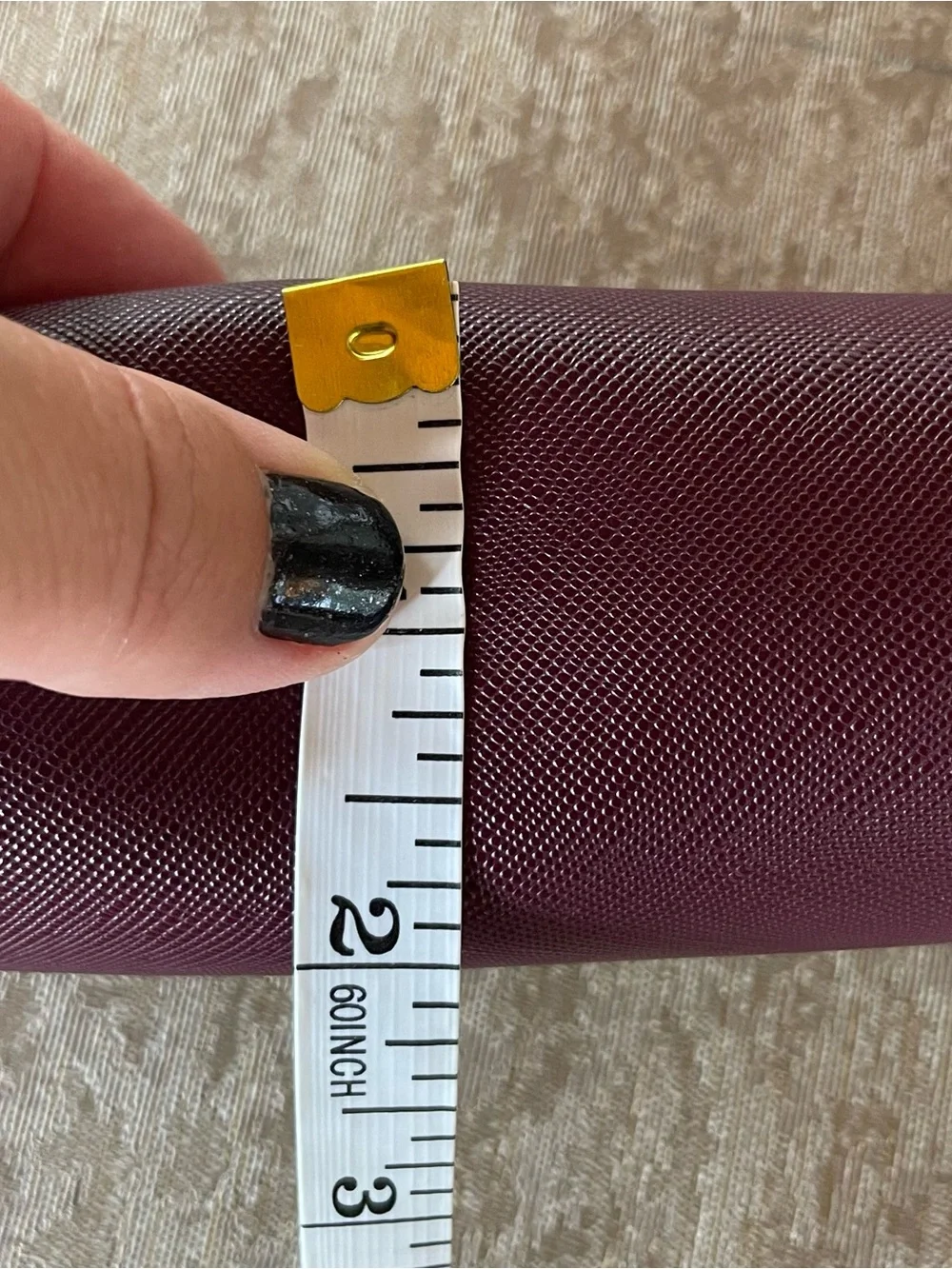 Notiq Vegan Pencil Pen Cosmetic Pouch in Burgundy with Gold Accent